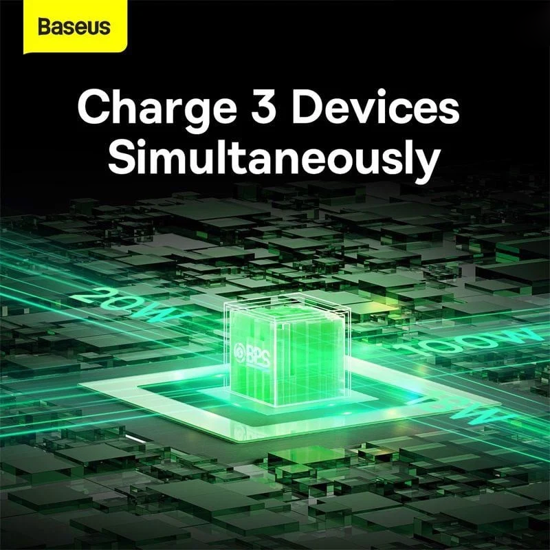 Cáp Sạc Đa Năng Baseus Traction Series Retractable 3-in-1 Fast Charging Cable Desktop Organizer (Type-C to M+L+C 100W 1.7m)