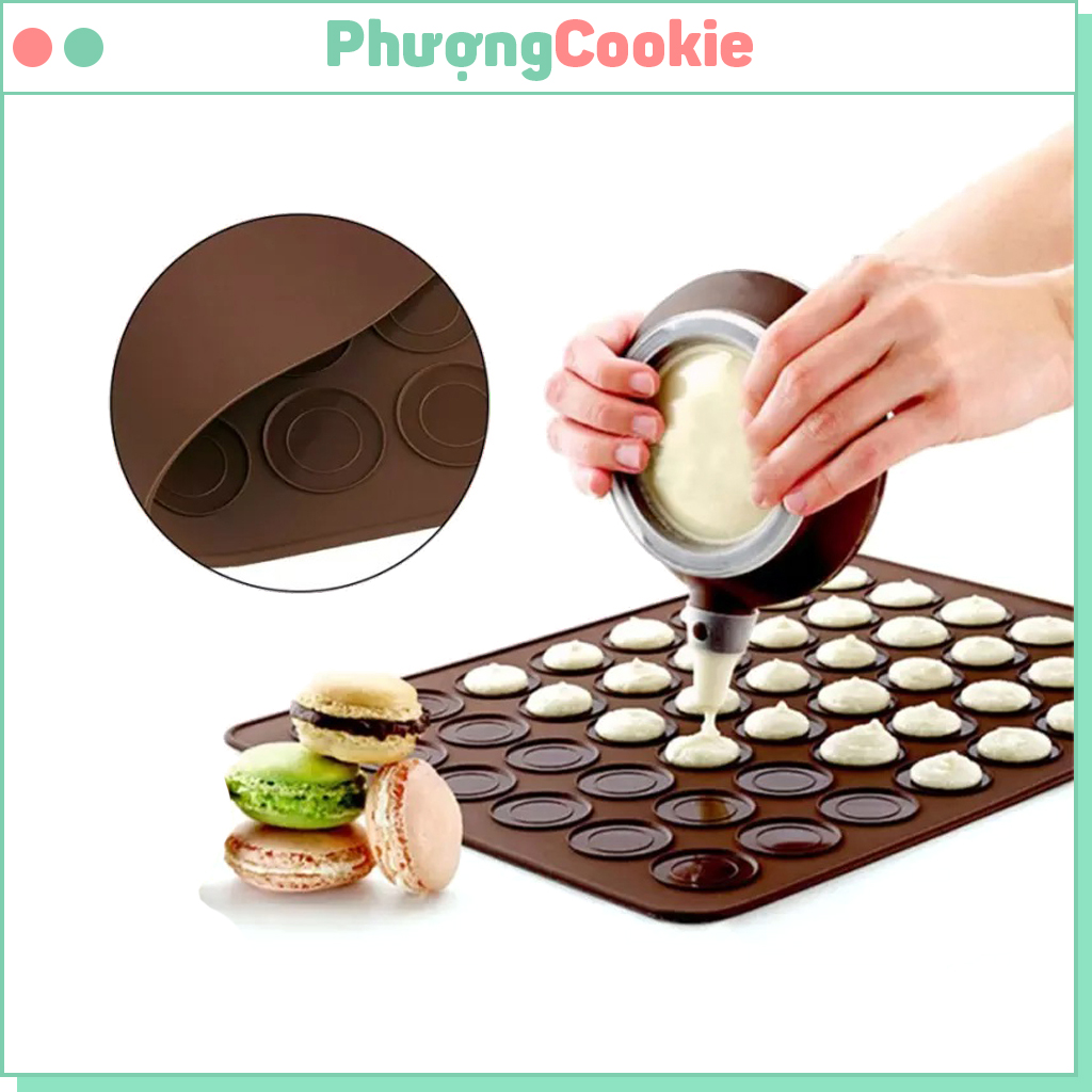 Tấm silicon nướng bánh Macaron - 30 ô