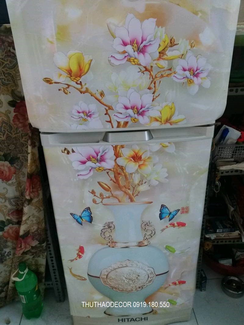 [HCM]Giấy Decal Dán Tủ Lạnh Bình Ngọc Xanh - THUTHAODECOR