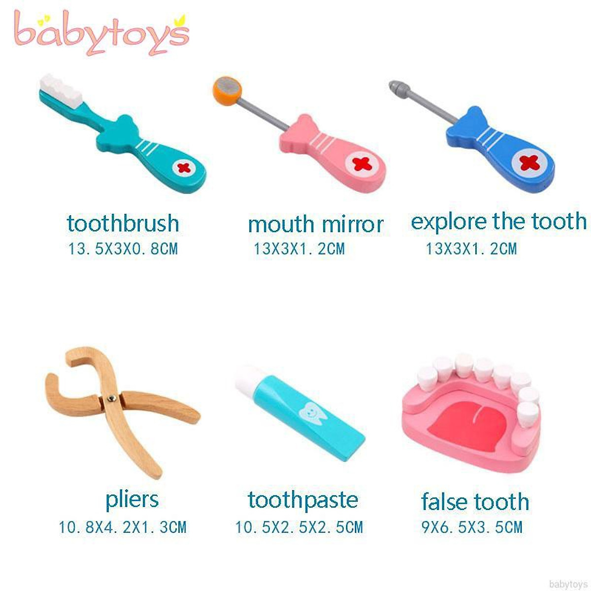 Set toy doctor wooden
