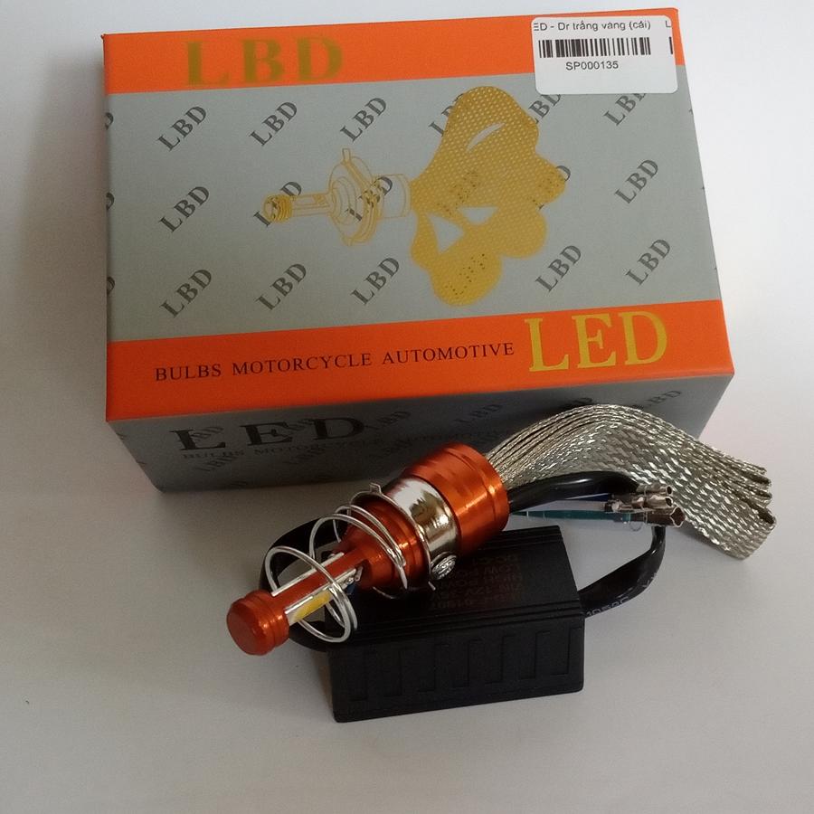 Đèn led xe máy LED LBD chân M5 - 40W - (Trắng -  vàng)
