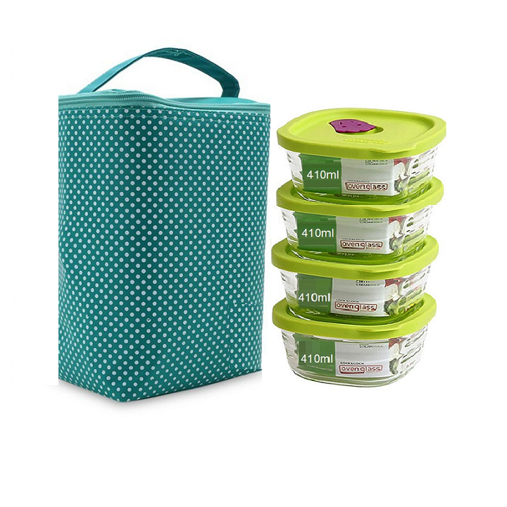 [HCM]bộ hộp cơm thủy tinh lock&lock - hộp cơm thủy tinh lock&lock