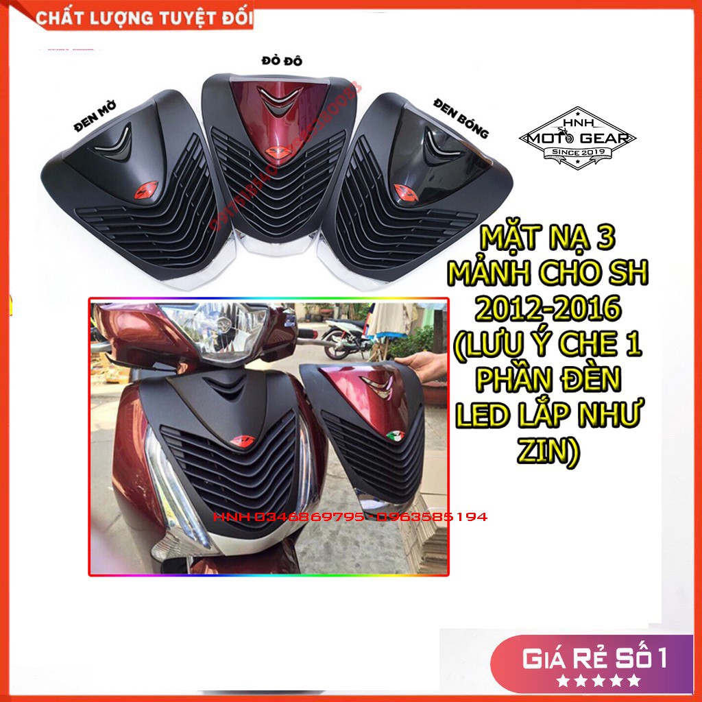Mặt Nạ Cho SH 2012 - 2016 Kiểu 3 Mảnh