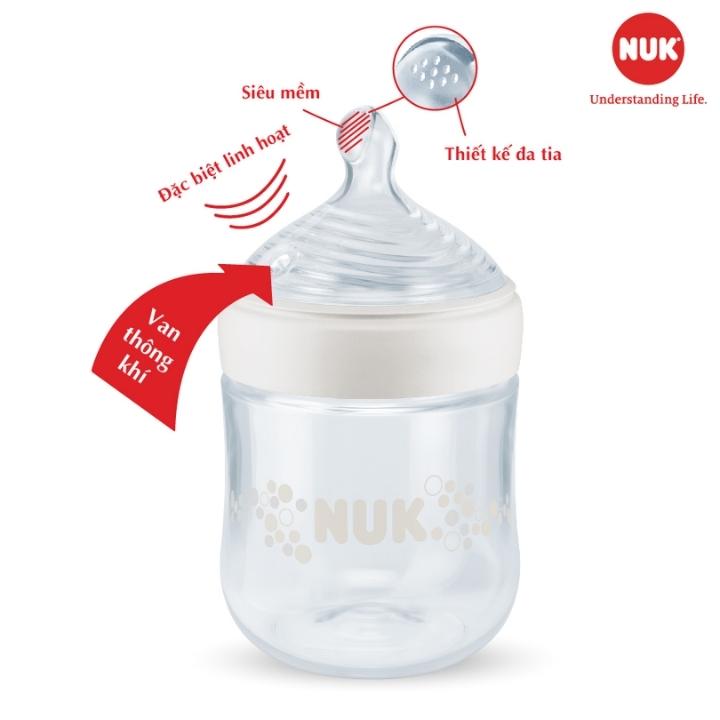Bình Sữa Nuk Nature Sense 150ml Núm Ti Silicone
