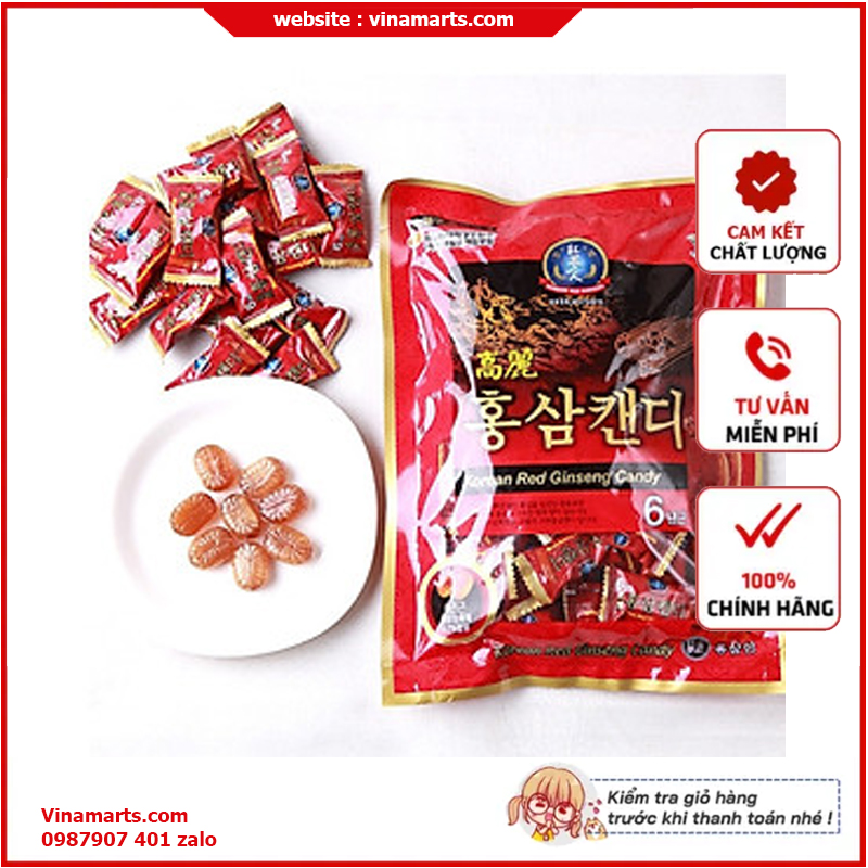 Kẹo Hồng Sâm Hàn Quốc Red Ginseng 365 Candy 200G