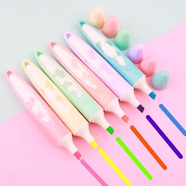 Set 6 cây bút dạ quang bò sữa dễ thương