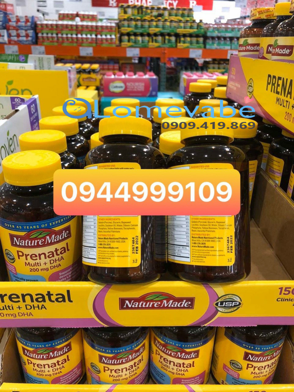 VITAMIN BÀ BẦU PRENATAL MULTI DHA NATURE MADE ( 150 VIÊN )