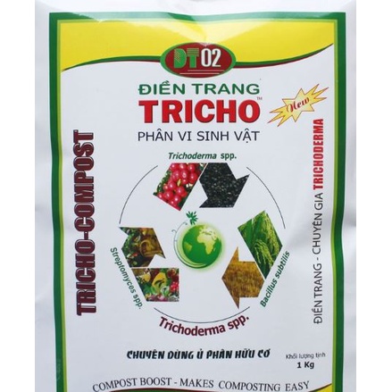 Men vi sinh siêu đậm đặc, chuyên dùng ủ phân hữu cơ -điền trang tricho compost gói 1kg