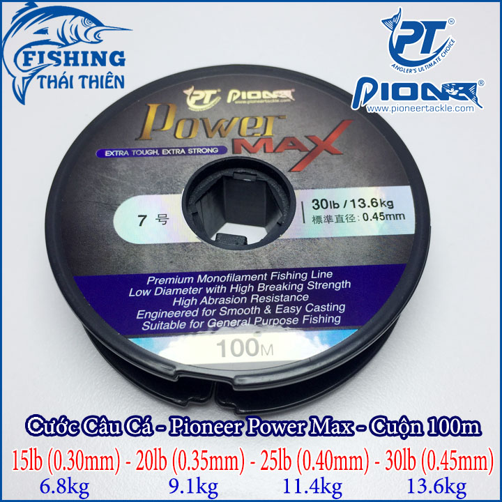 [HCM]Cước câu cá Pioner PowerMax Cuộn 100m