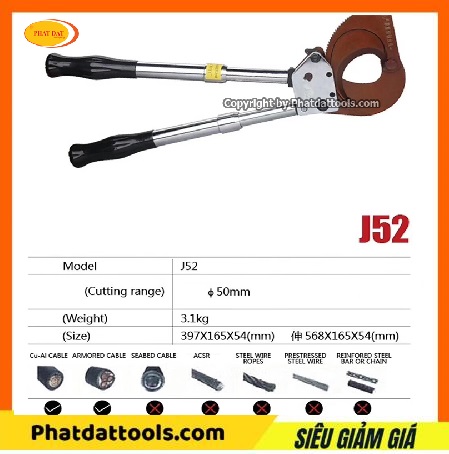 Kìm cắt cáp nhông J52