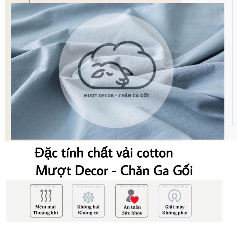 Ga Giường cotton poly 5 món hè đủ size đệm họa tiết thỏ miễn phí bo chun