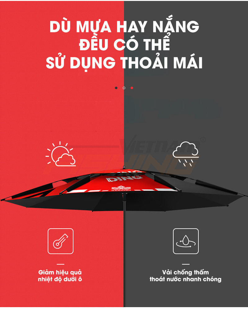 [Chính hãng] [Ảnh thật] Dù câu cá Handing new model 2021.