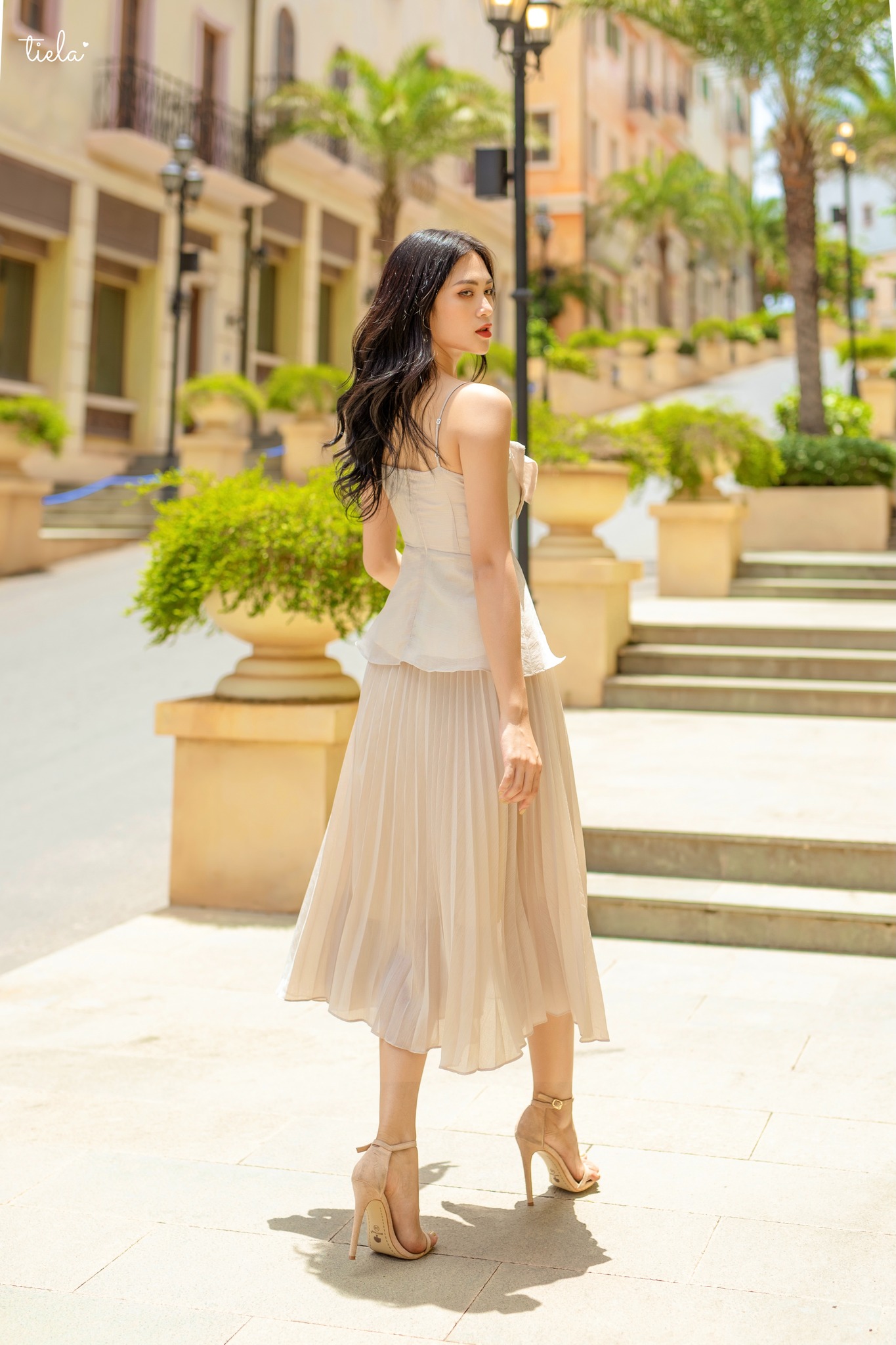 TIELA Áo kiểu hai dây nơ - Lola Top