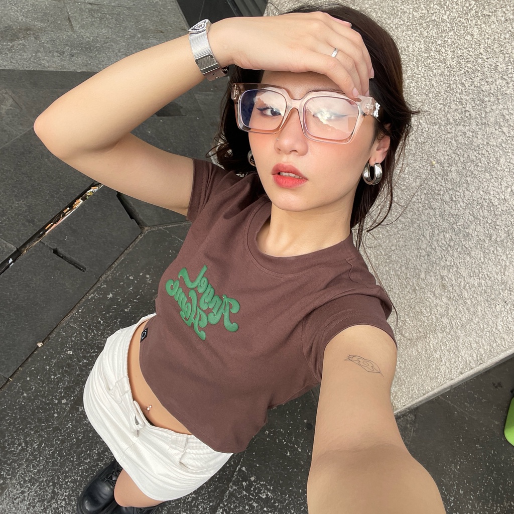 Áo Croptop PRADIES Embossed