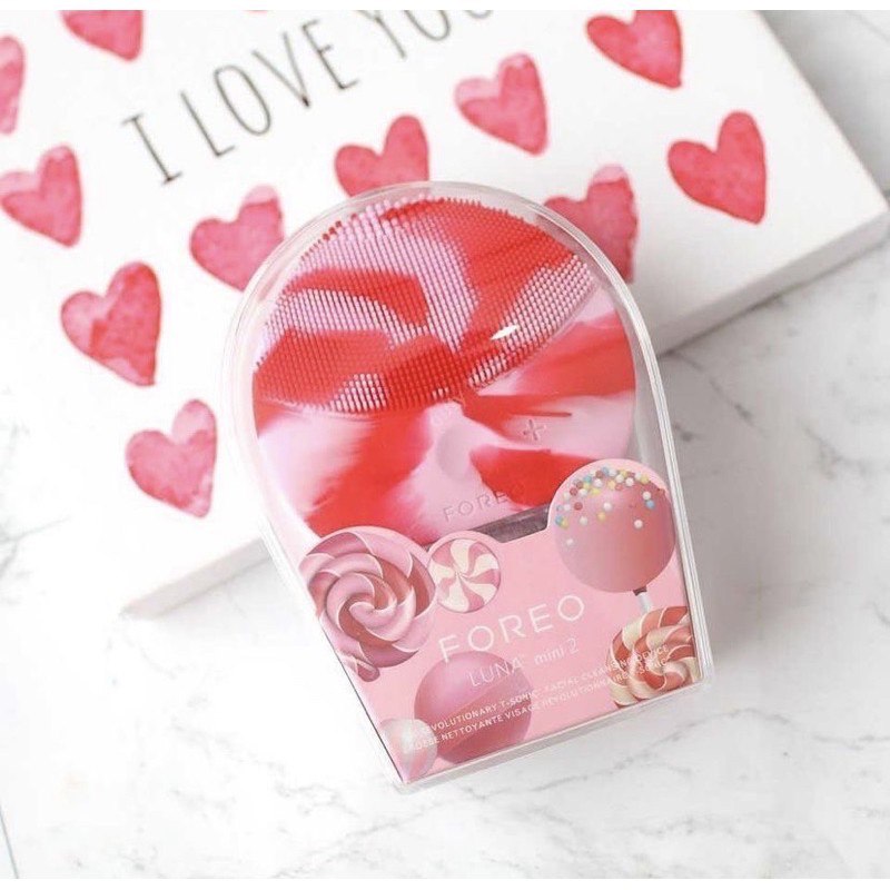 [BH 2 năm] Máy Rửa Mặt Foreo Luna Mini 2 Lolipop Màu Tím & Đỏ