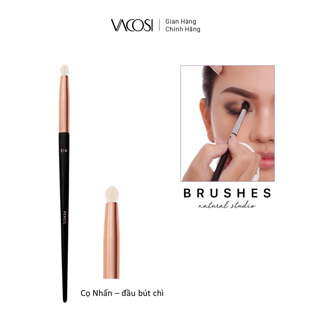 Cọ Mắt VACOSI Eyeshadow Brush - E2E / E12 / E14 Cọ Phấn Mắt