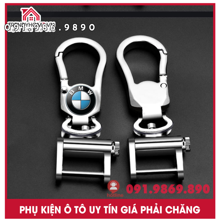 Móc Khóa ô tô Vinfast , Mercedez, Toyota  Móc chìa khóa xoay 360 độ cho xe Hơi Có In Logo Hãng Xe - Thiết Kế Trang Trọng, Tinh Tế, Đẳng Cấp