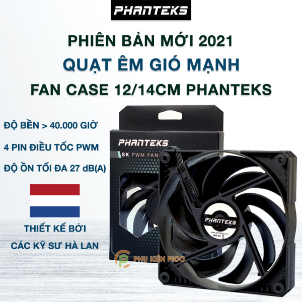 Quạt tản nhiệt PHANTEKS Metallic Gear Skiron RGB 140mm - Quạt fan case 14cm RGB 16.7 triệu màu