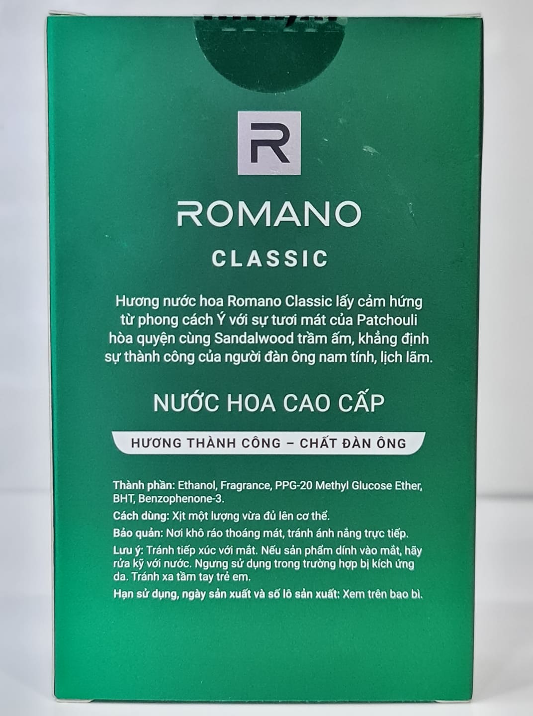 Nước Hoa Cao Cấp Romano Classic Cổ Điển 100ml
