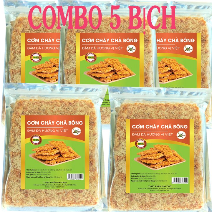 Combo 2 bịch cơm cháy siêu chà bông SK FOOD