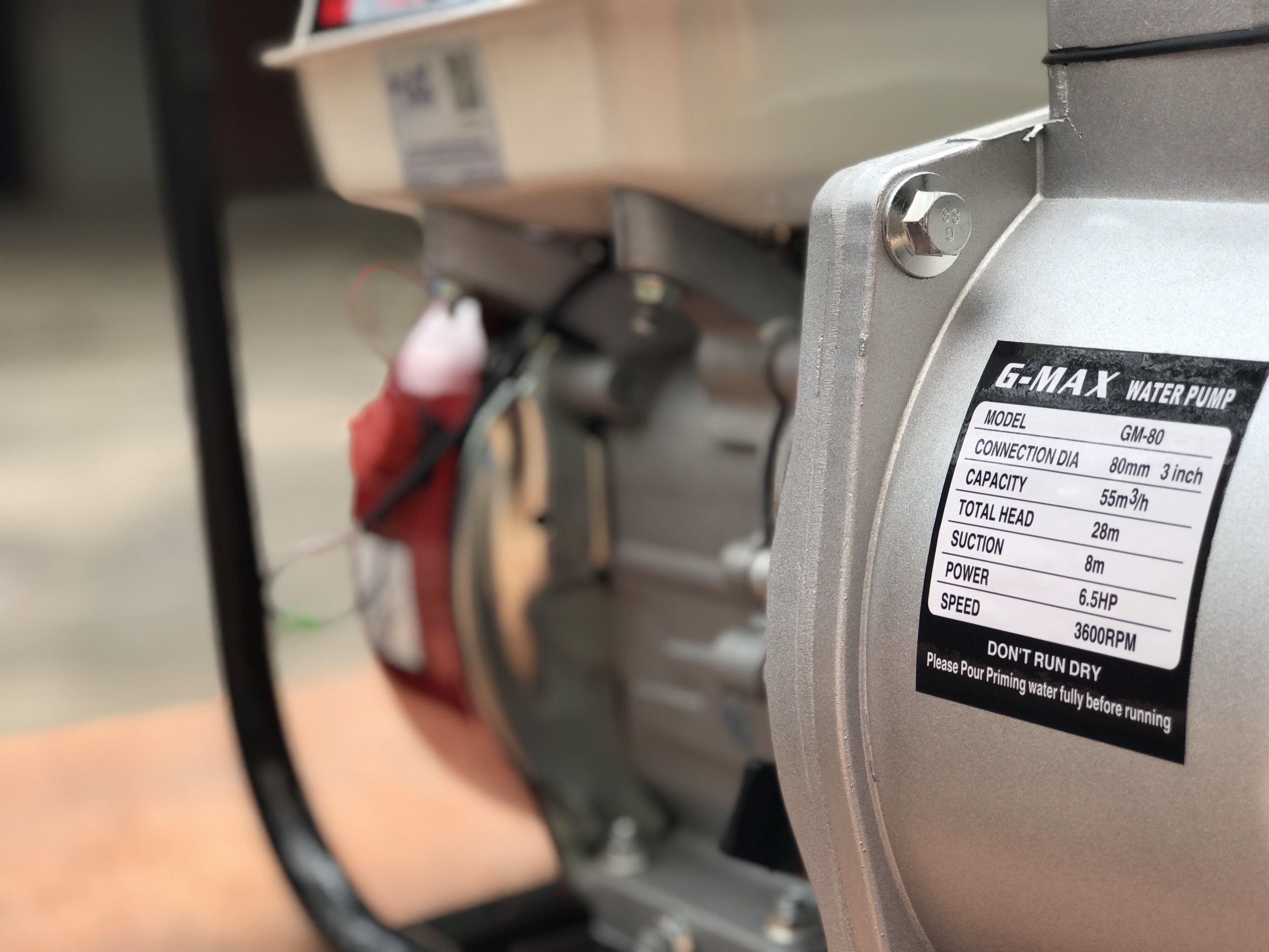 Máy Bơm Nước Chạy Xăng 6.5HP Gmax GM-80