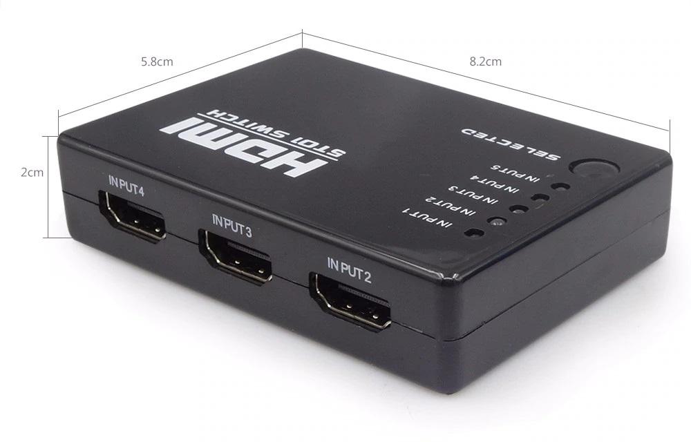 Bộ gộp HDMI 3 cổng vào 1 cổng ra độ phân giải lên đến 4K