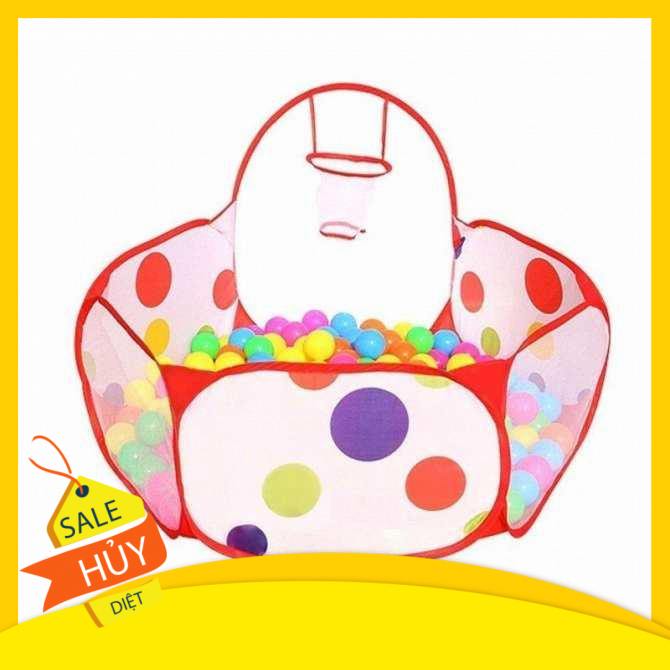 Lều bóng chấm bi kèm 100 bóng cho bé