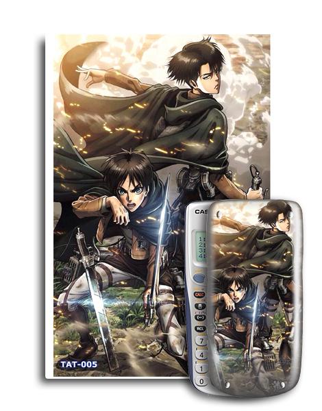 Bộ 2 decal trang trí máy tính cầm tay Attack On Titan 010