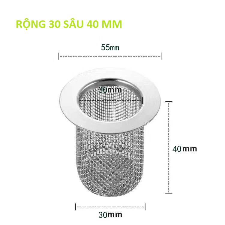 Lưới lọc rác inox, phễu lọc rác thoát sàn nhà tắm cho bồn rửa bếp, bồn ...