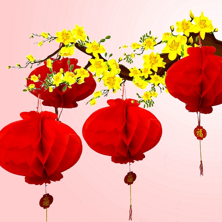 Lantern decorative braid, red lantern folding, hanging Outdoor