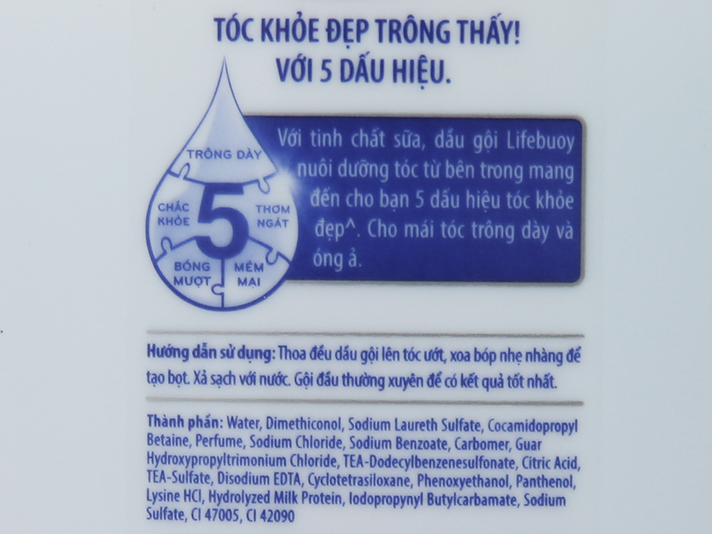 Dầu gội Lifebuoy tóc dày óng ả 311ml