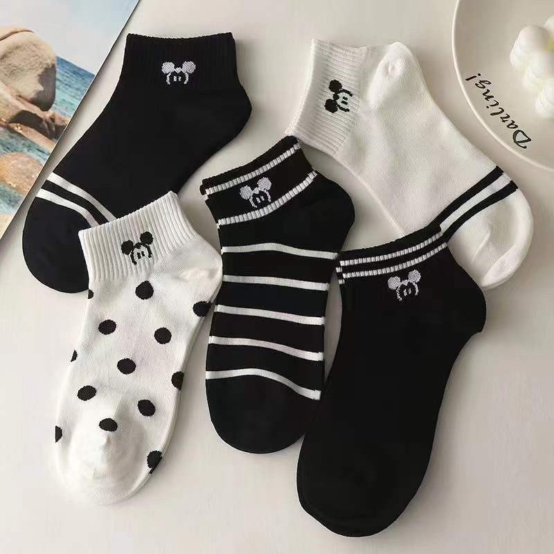 Vớ mickey trắng đen set 5 đôi