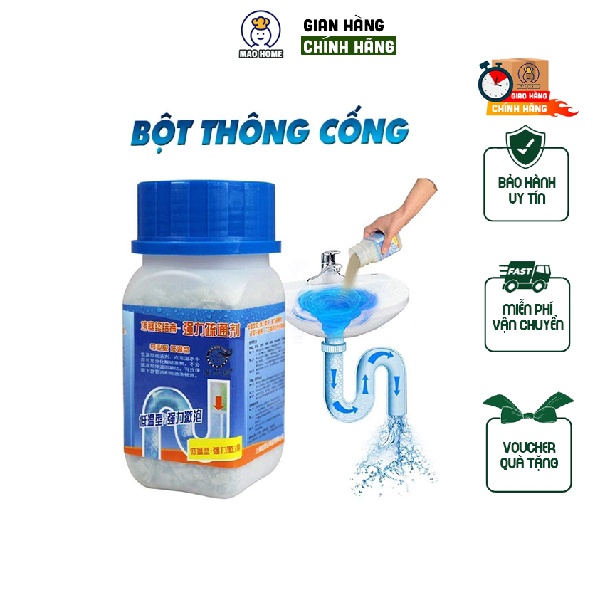 Bột thông cống và khử mùi hôi bồn cầu, lavabo, chậu rửa bát, đường ống cực mạnh nắp xanh, bột thống cống nhật bản, thông tắc bồn cầu, bồn vệ sinh cực mạnh, YuHao Thông Tắc Cống, bột thông cống YuHao Đường Ống, Bồn Cầu