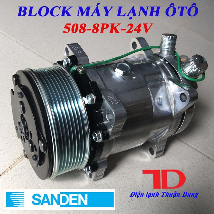 Block Máy Lạnh Ô Tô 508-8PK-24V - Điện lạnh Thuận Dung