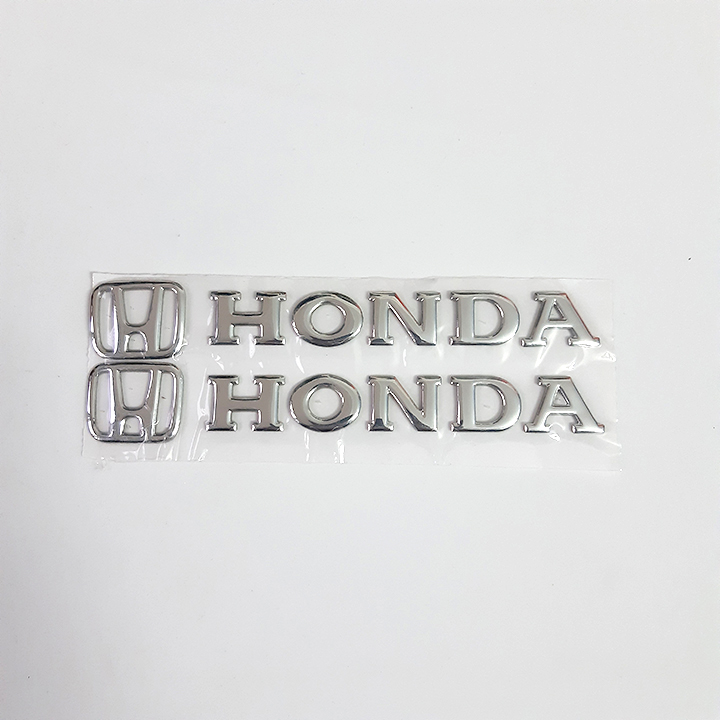 Bộ 2 miếng dán nổi chữ Honda ( Vàng)