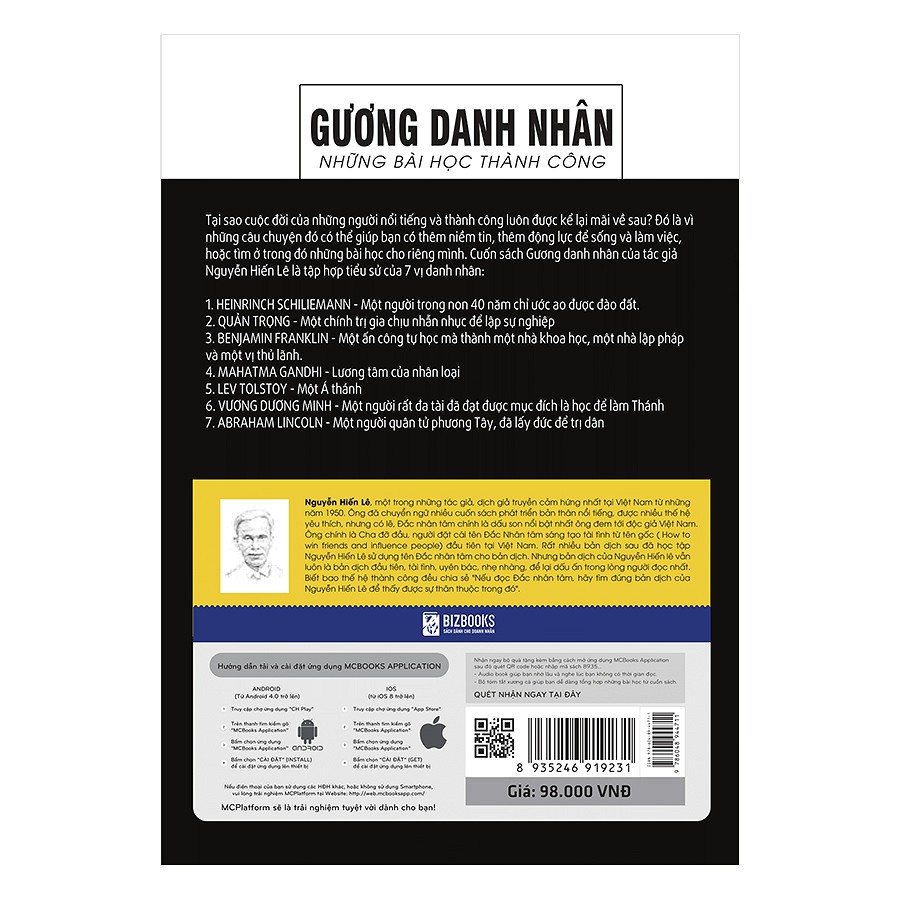 Cuốn sách Gương Danh Nhân - Những Bài Học Thành Công