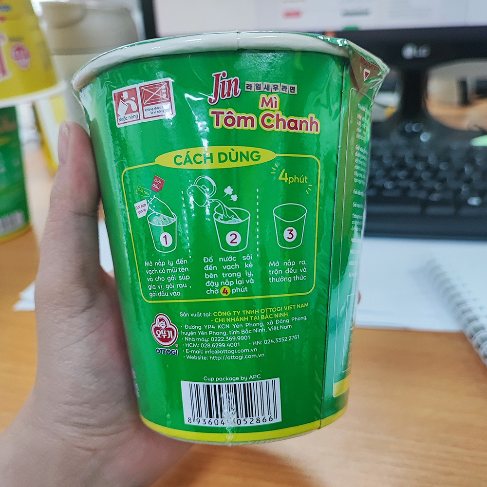 Mì ly ăn liền Jin Tôm Chanh Otoki 65g