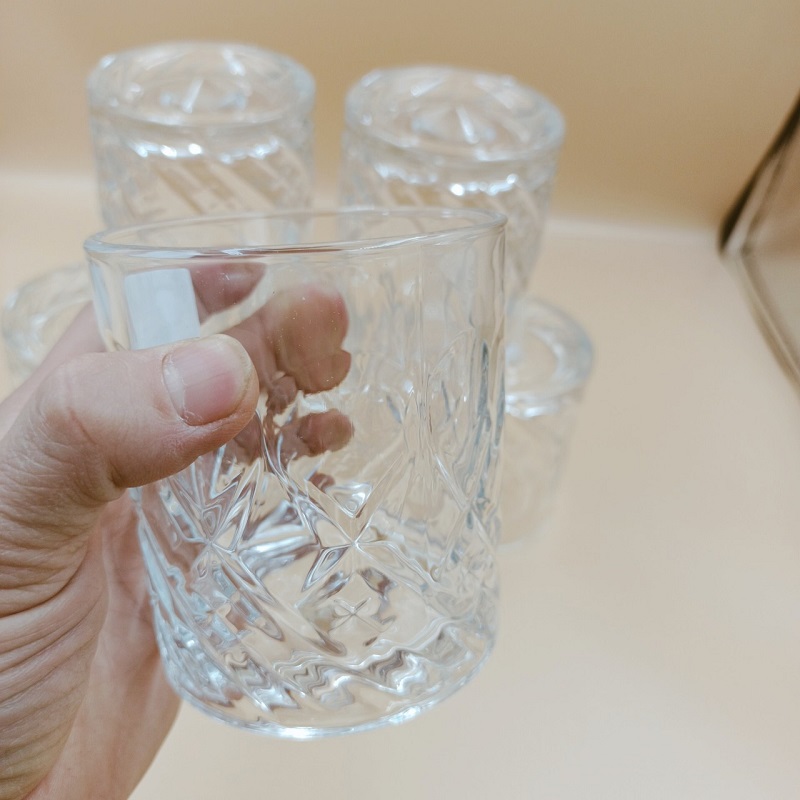 Bộ 6 Cốc Thủy Tinh  Dung Tích 340 ML Cao Cấp