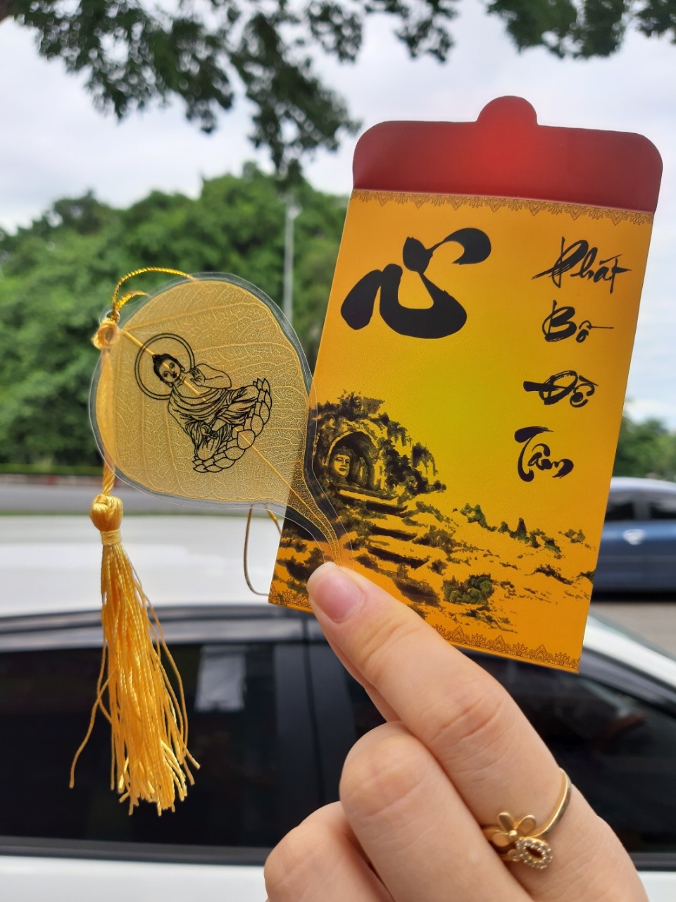 Lá Bồ Đề chữ thư pháp Tài Lộc Bình An May Mắn ( Xưởng SX Chuyên Sỉ , Quà Tặng Doanh Nghiệp , Phụ Kiện Trang Trí )