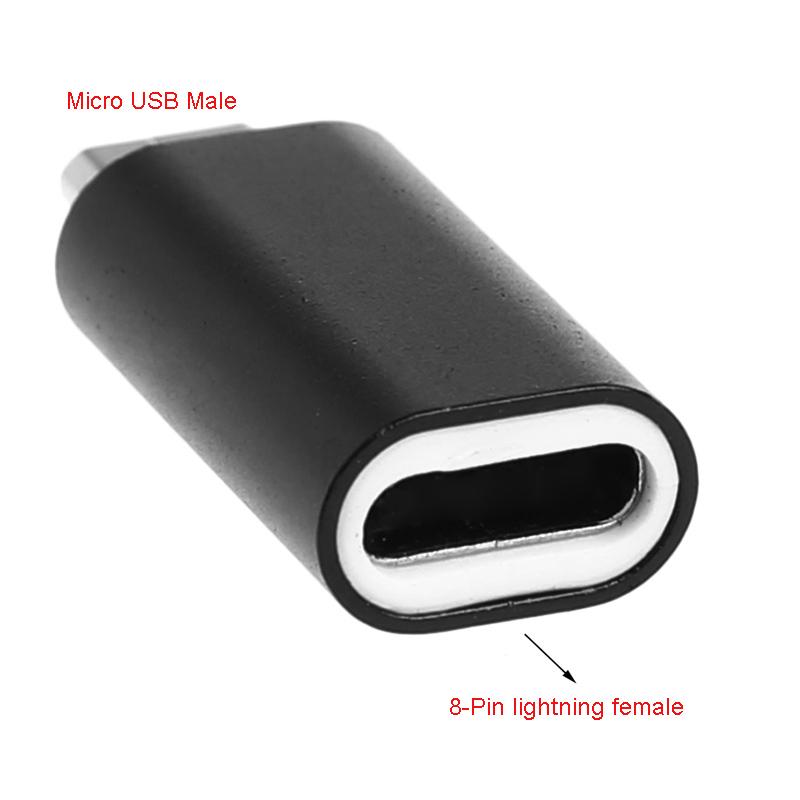 8 Pin Lightning Female to Micro Usb Male Adapter For Android Phones