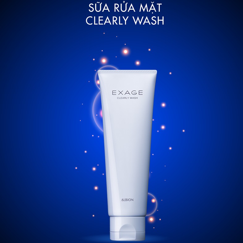 [Chính hãng] [ALBION] Sữa Rửa Mặt Sáng Da Exage CLEARLY WASH (Auth 100%, kèm bill mua từ hãng)