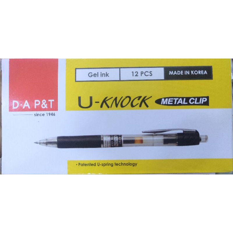 Bút Gel Bấm Uknock Hàn Quốc D.A P&T