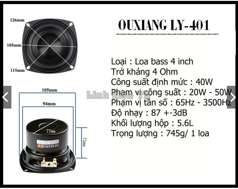 Loa bass (siêu trầm) LY-401