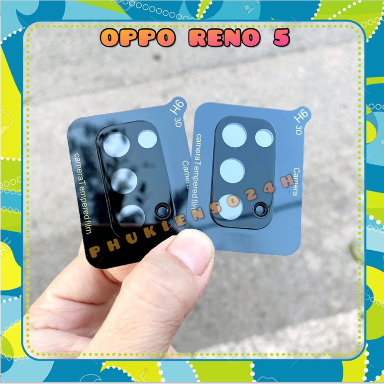 Kính cường lực camera OPPO Reno 5 Reno5 viền đen loại xịn, mướt Reno 5 5G - phukienht
