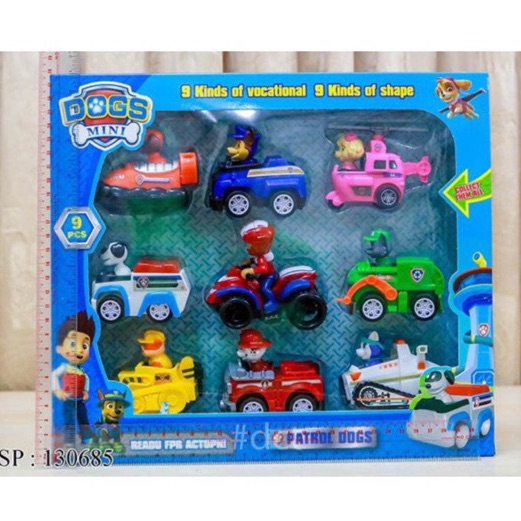Hộp đồ chơi chó cứu hộ 9 nhân vật A11