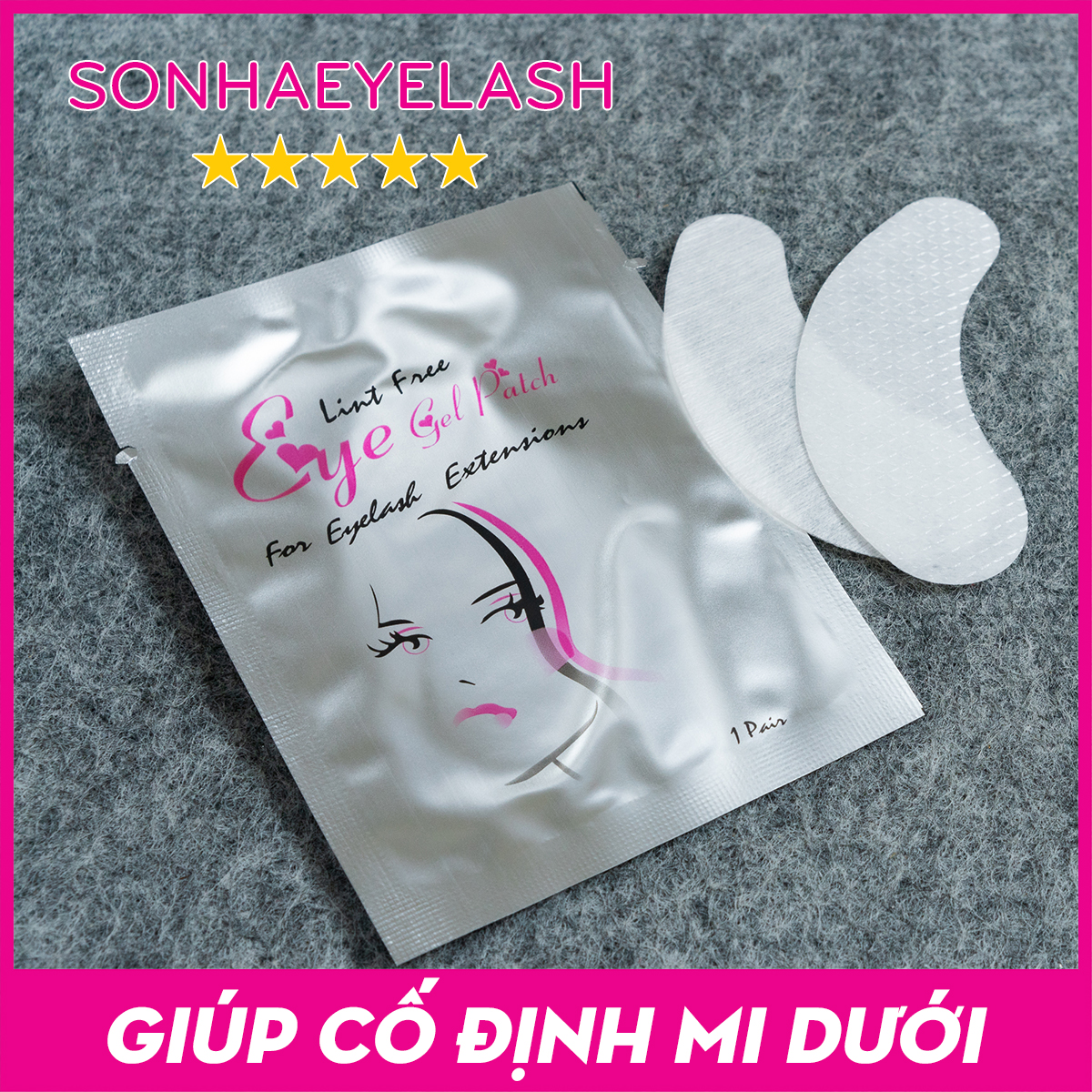 Gel pad mi, gel pad dán mi dưới, 1 bịch 50 cặp