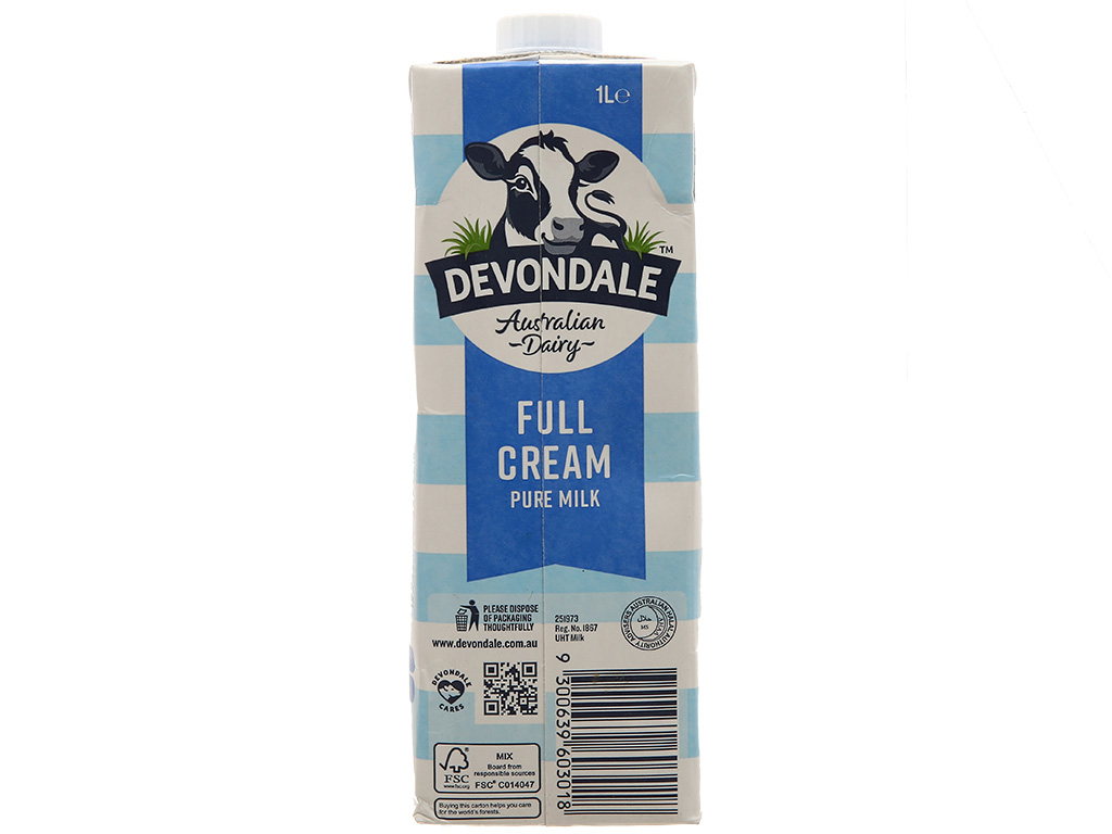 [Combo 2 Hộp] Sữa Tươi Nguyên Kem DEVONDALE 1L - Sữa nhập khẩu Úc