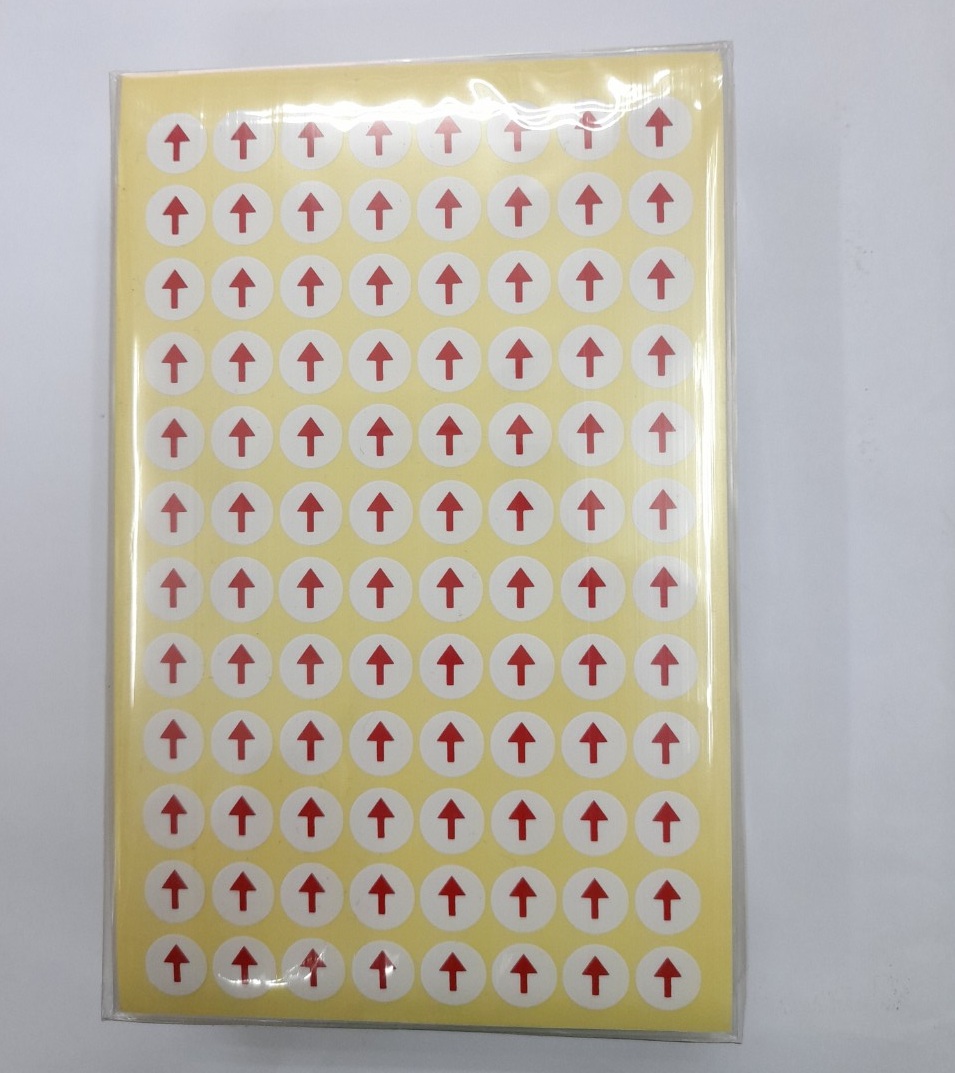 (1 Xấp 10 Tờ) Giấy Decal mũi tên tròn màu đỏ