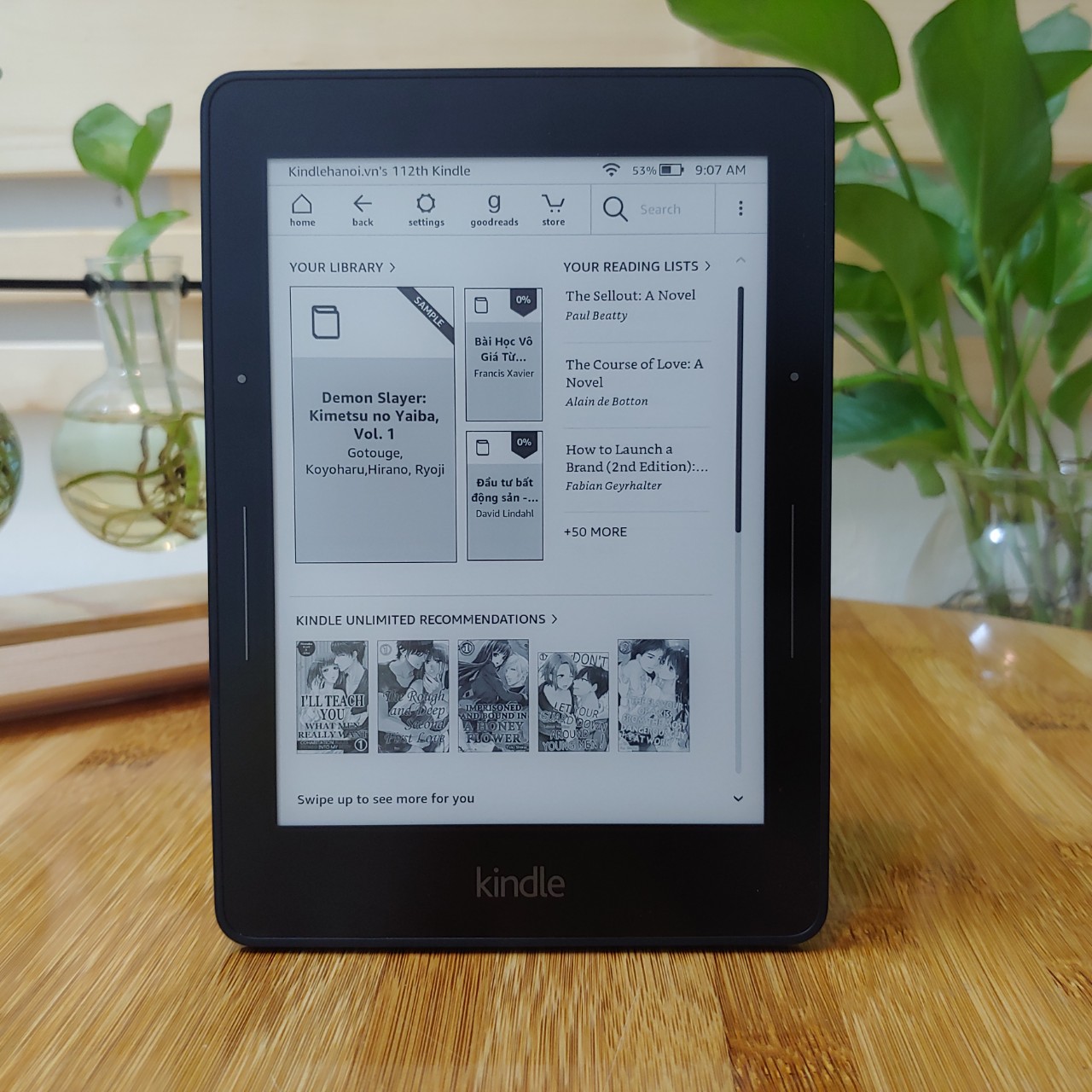 Máy đọc sách Kindle Voyage 7th bộ nhớ 4GB màn hình 6inch 300PPI sắc nét có