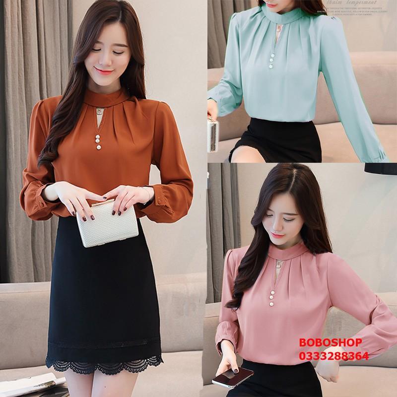 ÁO SƠ MI CỔ LỌ 3 NÚT